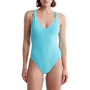 Sanctuary High Leg One-Piece Swimsuit Size Large